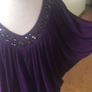 4/$20 Apt 9 jeweled purple top